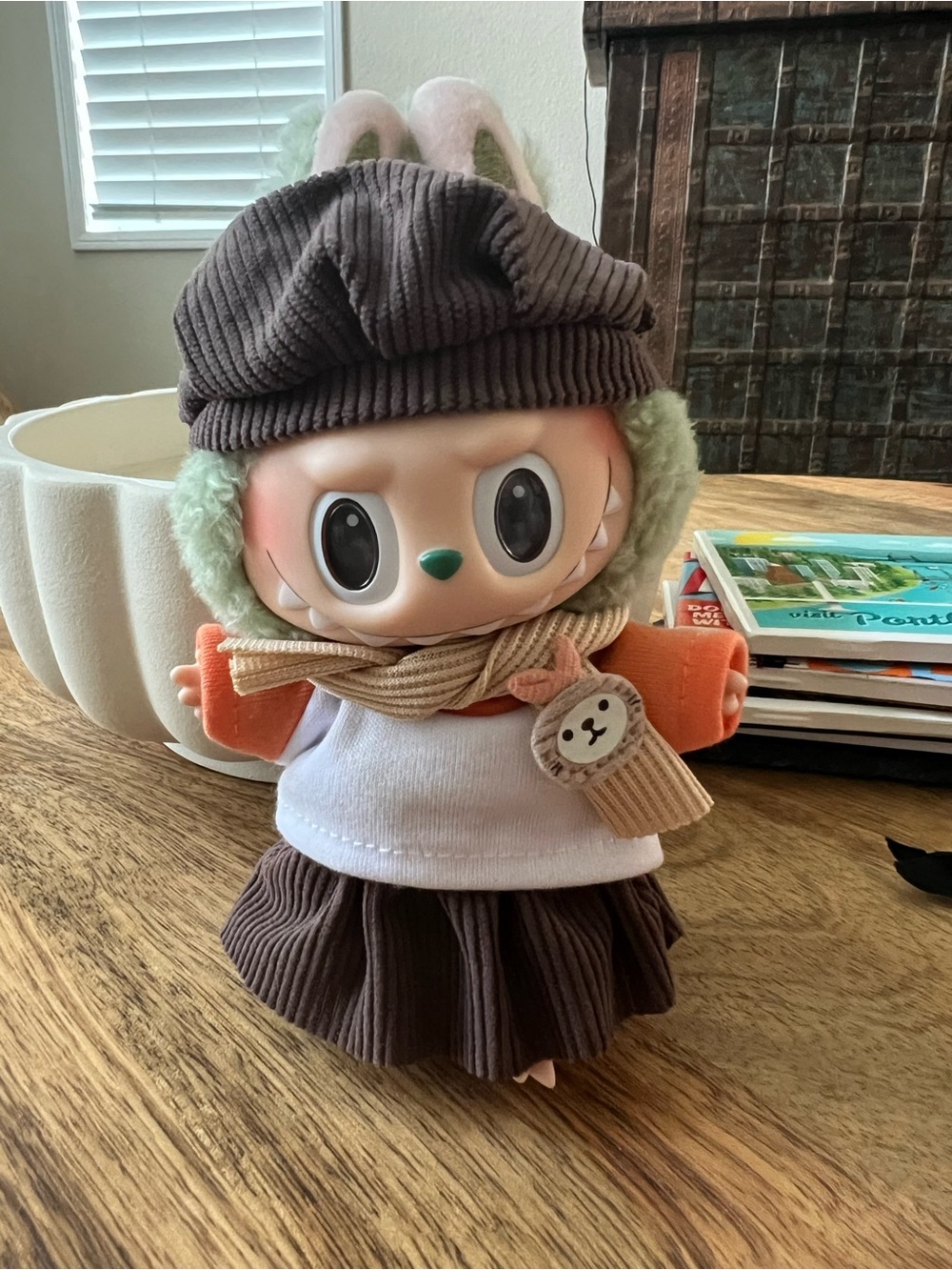 Labubu outfit in Brown & orange Outfit - DOLL NOT INCLUDED
